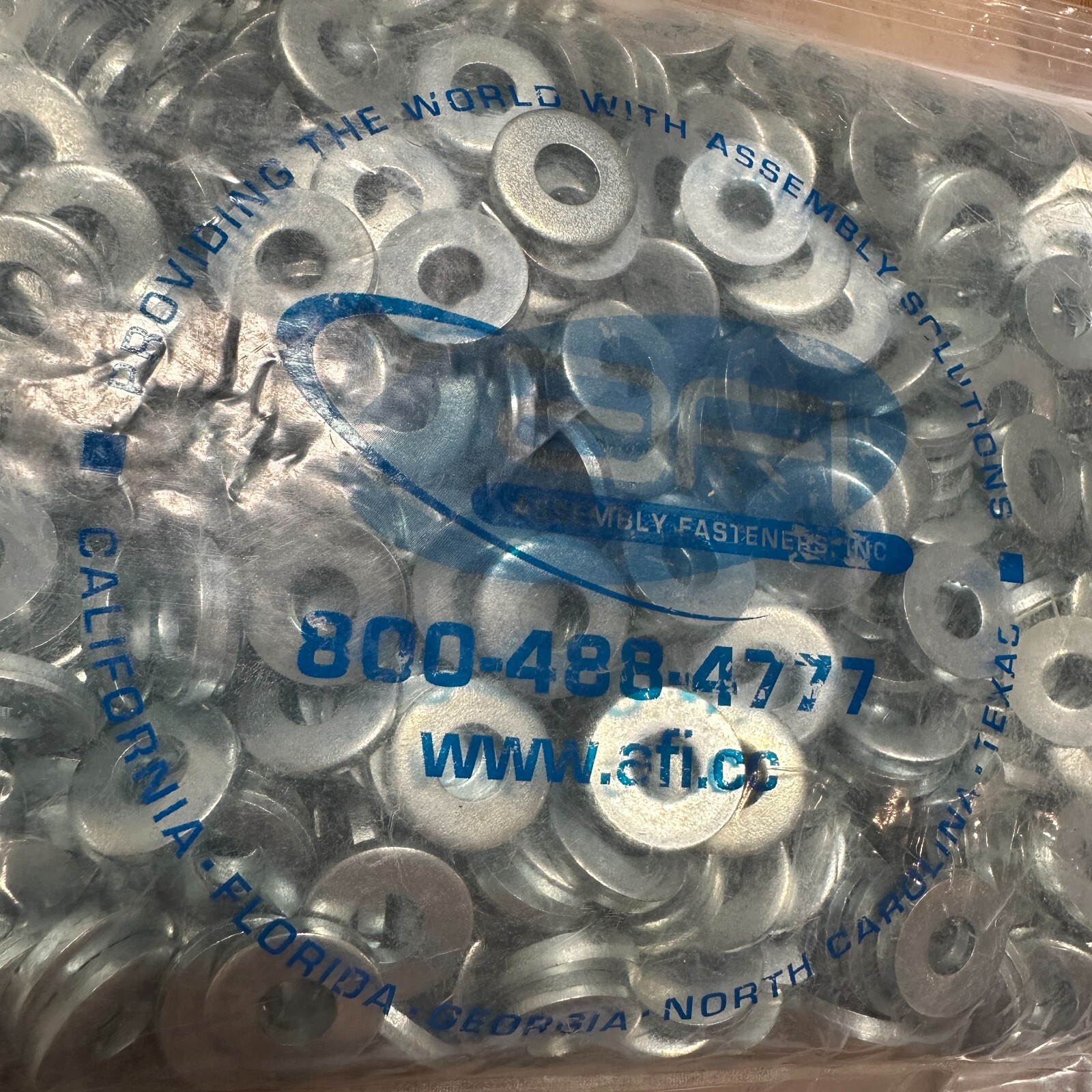 (500) 8mm Metric Zinc Steel Flat Washers USA Made M8 Flat Washer DIN7349 M8STZ