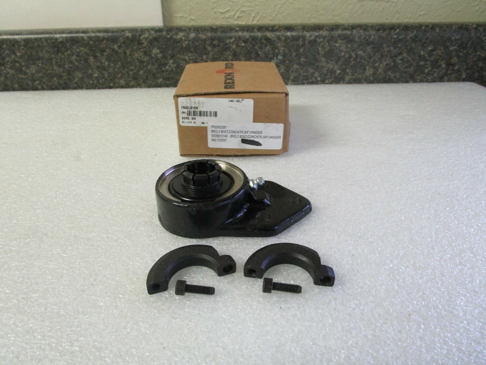 Rexnord 3/4″ Bore Link-Belt Flange Blocks Ball Bearings FB3CL212N 660.12357