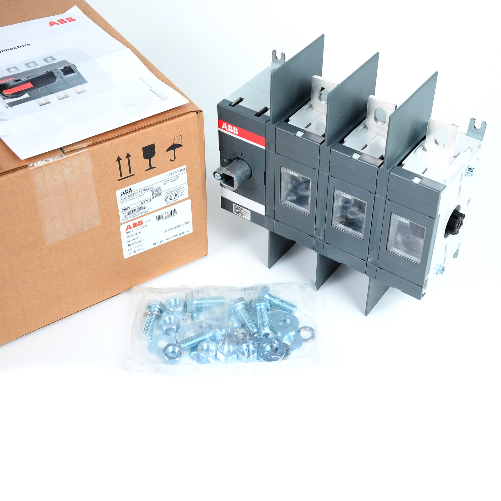 OT400U03 Switch Disconnector 400A 3 Pole Load Break Switch Disconnect