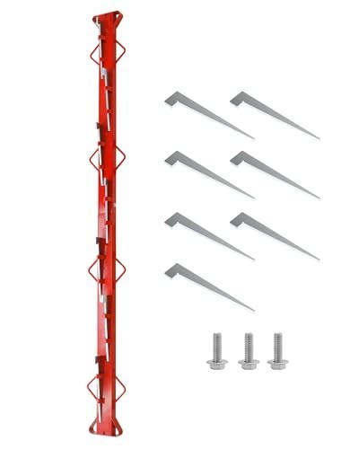 6ft Woven Wire Fence Stretcher Bar with 7 Wedges Red