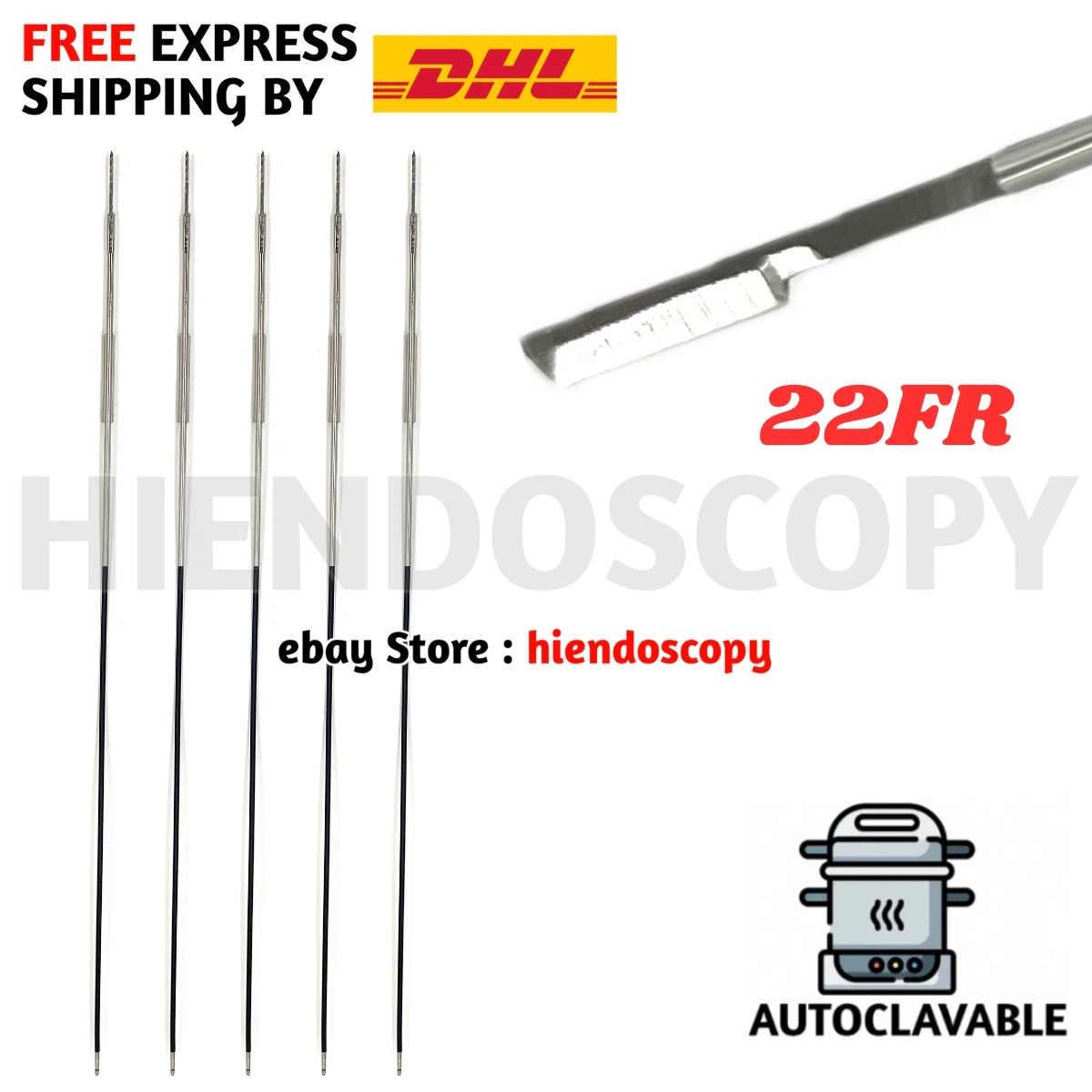 COLD KNIFE 22FR SINGLE STEM FOR RESECTOSCOPE SET OF 05 PCS CE