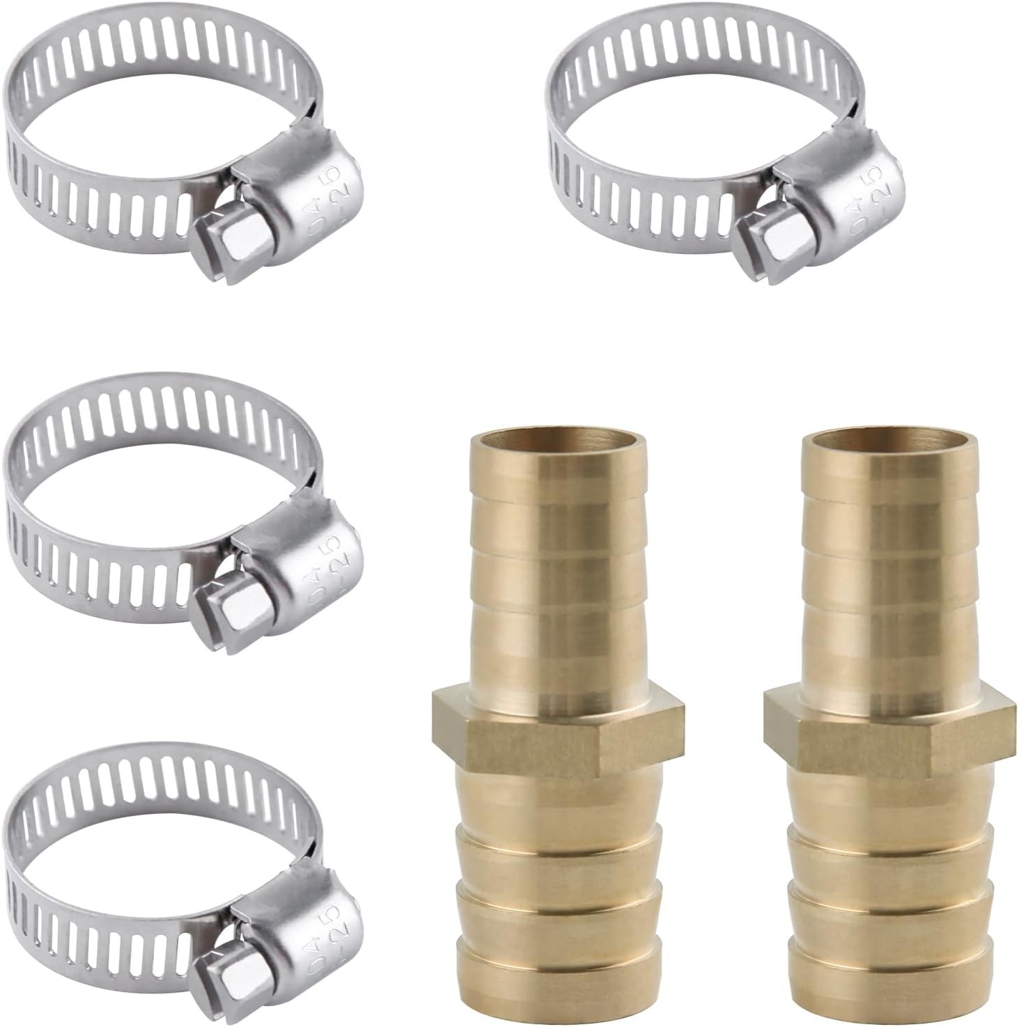 LEONTOOL 2 Pack Hose Barb Fittings Reducer, 5/8″ to 3/4″ 5/8″, Brass