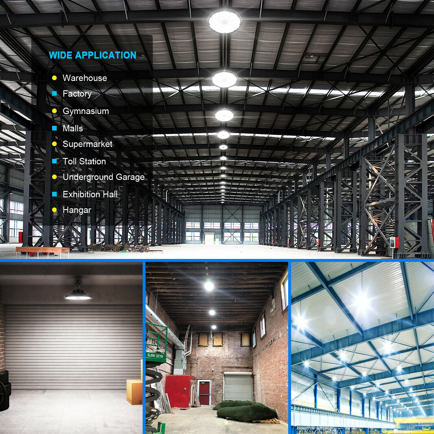 4 Pack 300W UFO Led High Bay Light Industrial Commercial Factory Warehouse Light