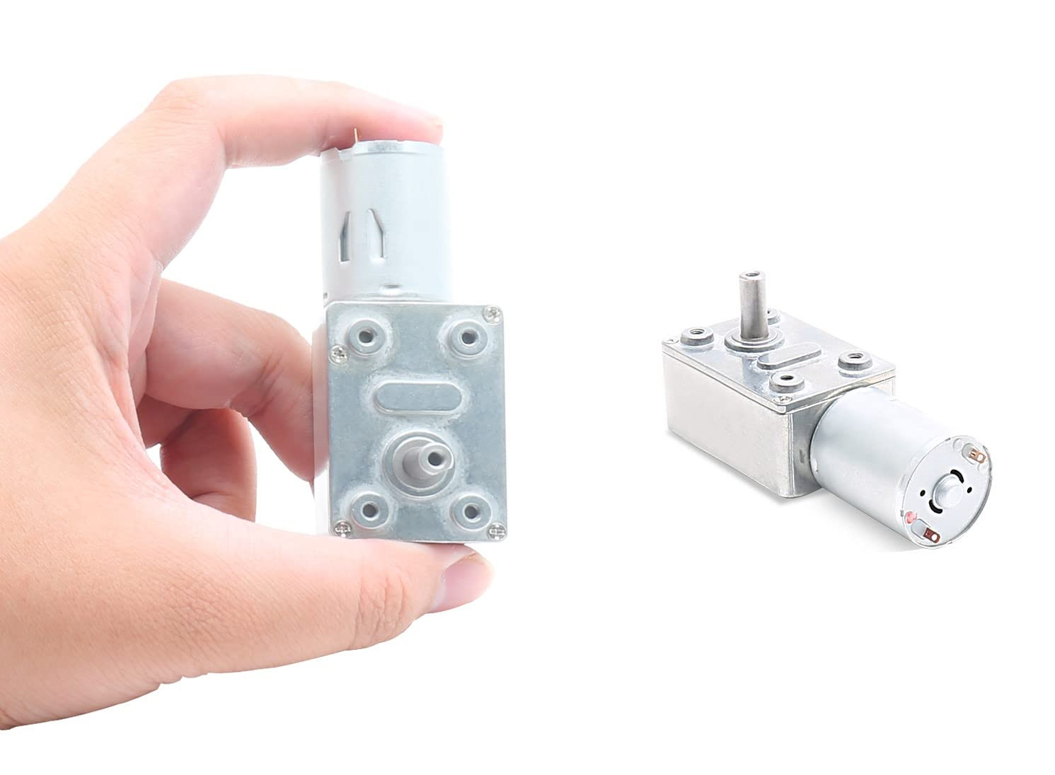 12V 6RPM High Torque DC Motor, Mini JGY 370 Motor Worm Gear Motor Small Electric