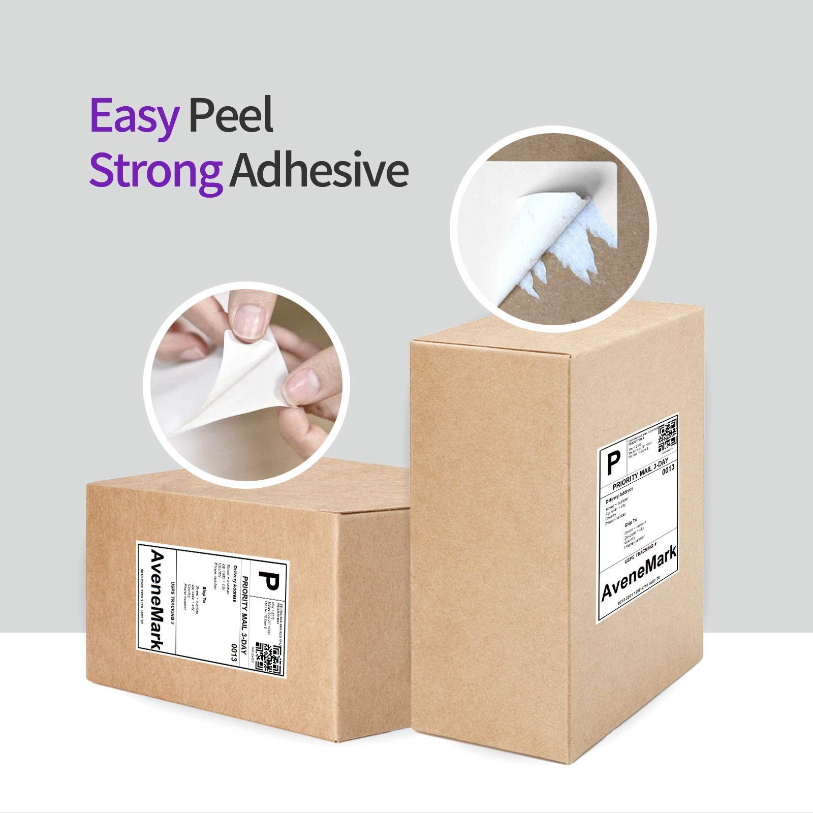 AveneMark 4 Stacks 2000 Labels 4″ 4″x 6″ Fanfold(4 Stacks-2000 Labels), White