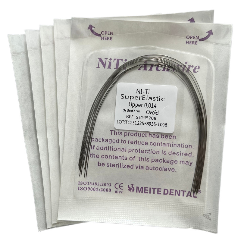 Dental Orthodontic Arch Wire Super Elastic Niti Round Rectangular Ovoid Form
