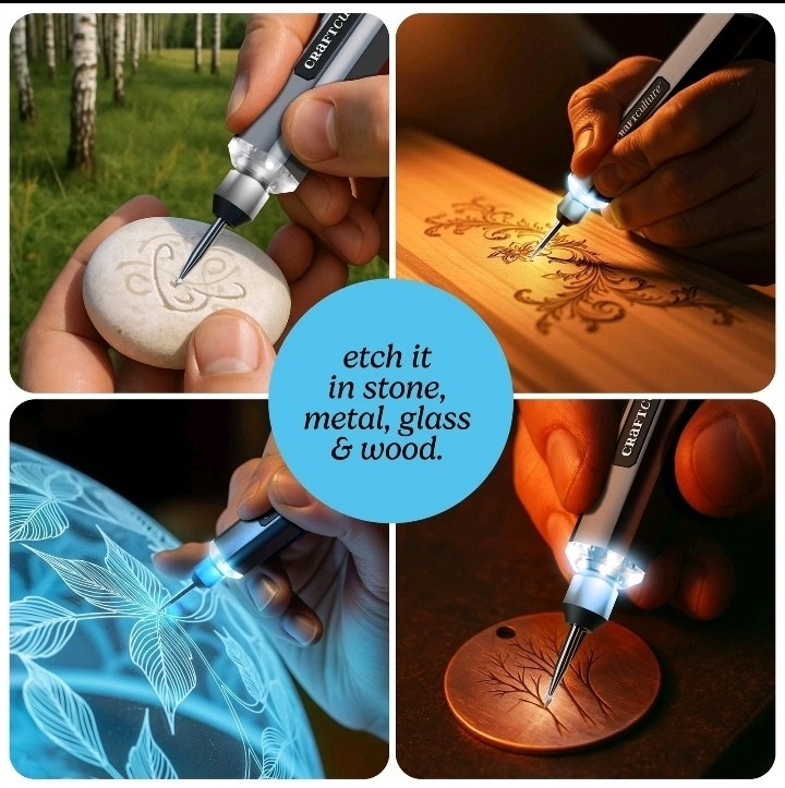 EtchMate Engraving Pen for Metal, Wood, Glass, Plastic & All Materials – Engr…