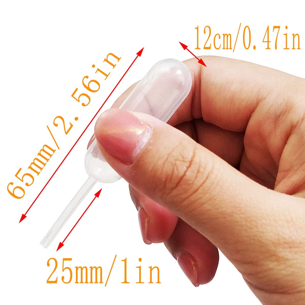 Cupcakes Pipettes, 50PCS 4ml Clear Plastic 50 Count (Pack of 1), White