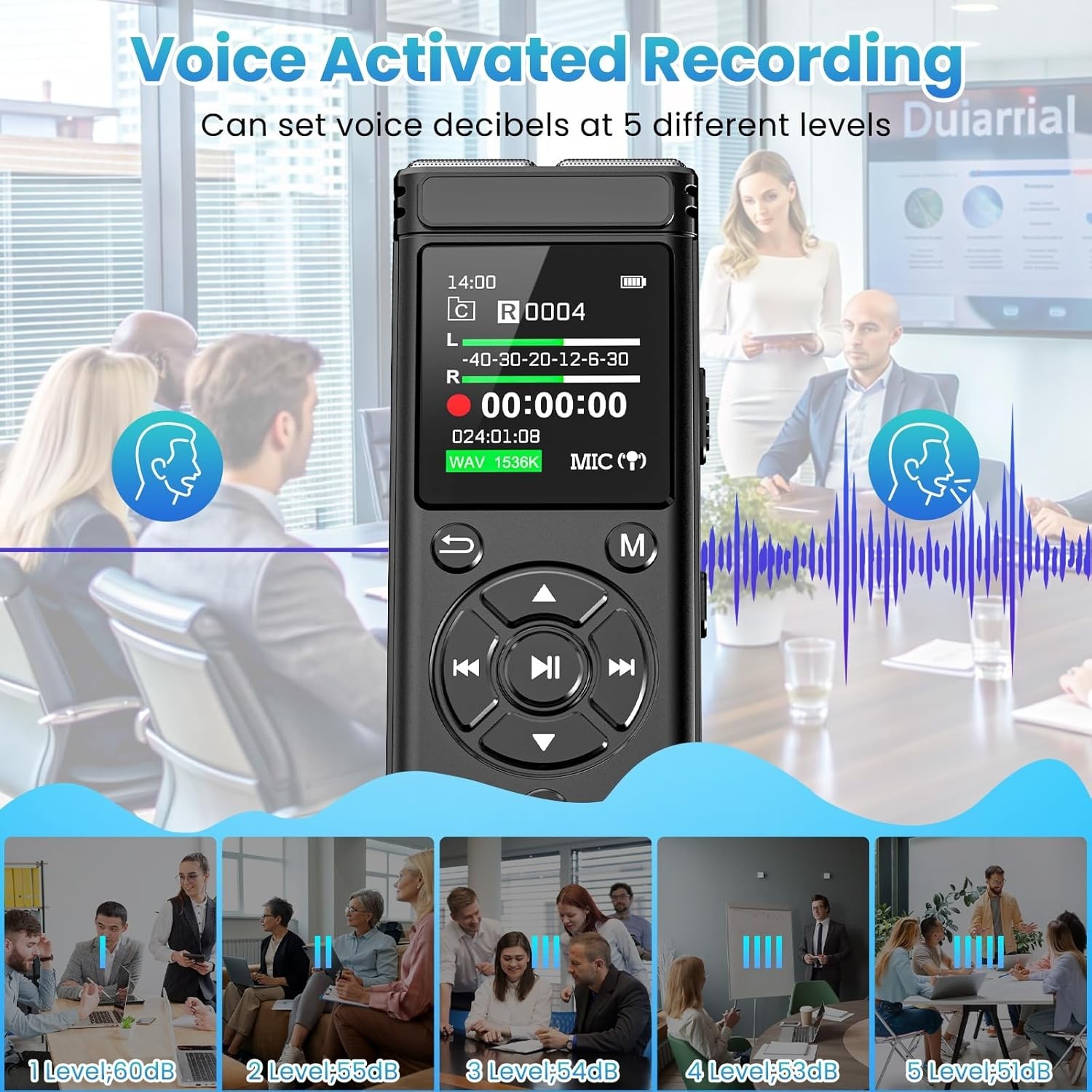 User-Friendly Voice Recorder with Long Battery Life