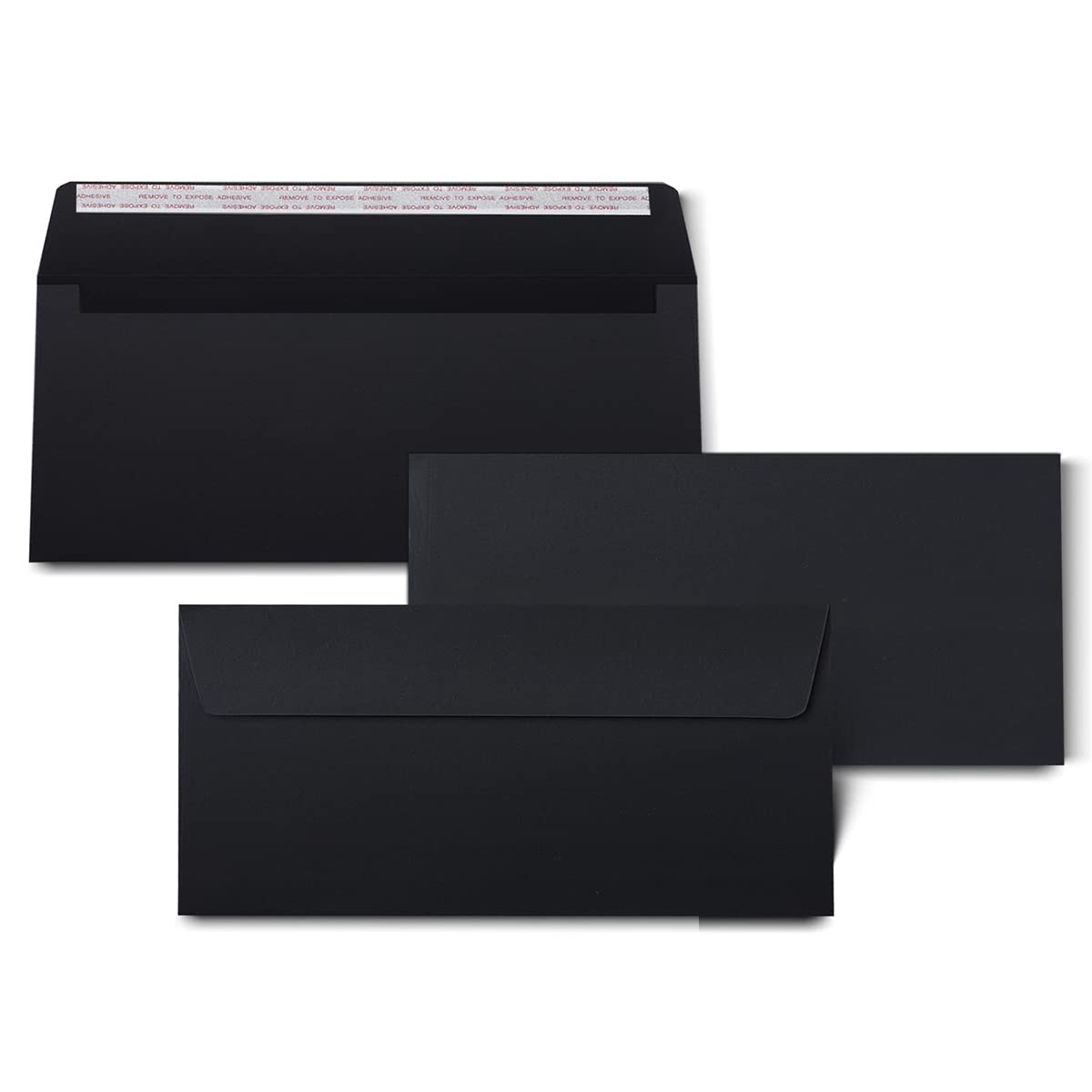 100Qty#10 Black Business envelopes 4.125×9.5In- windowless design 120GSM pape…