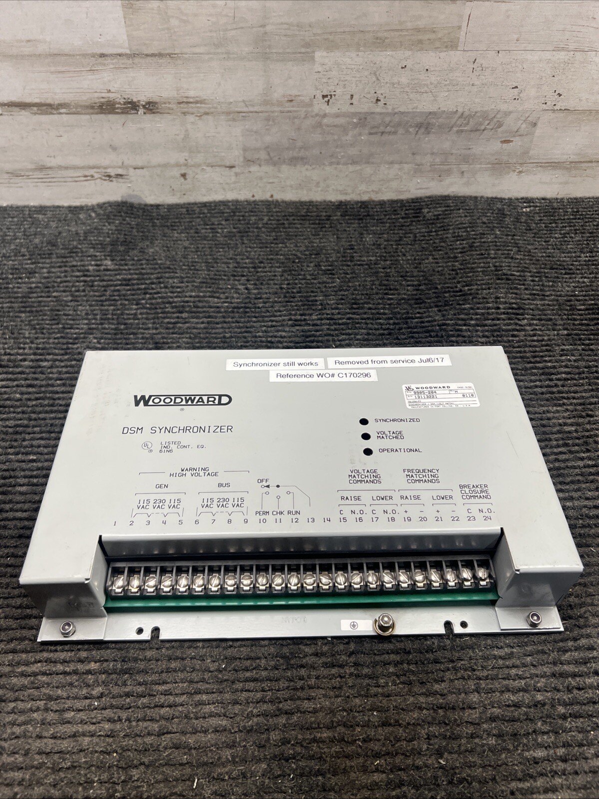 Used Woodward 9905-204 Dsm Synchronizer Module 115/230v-ac