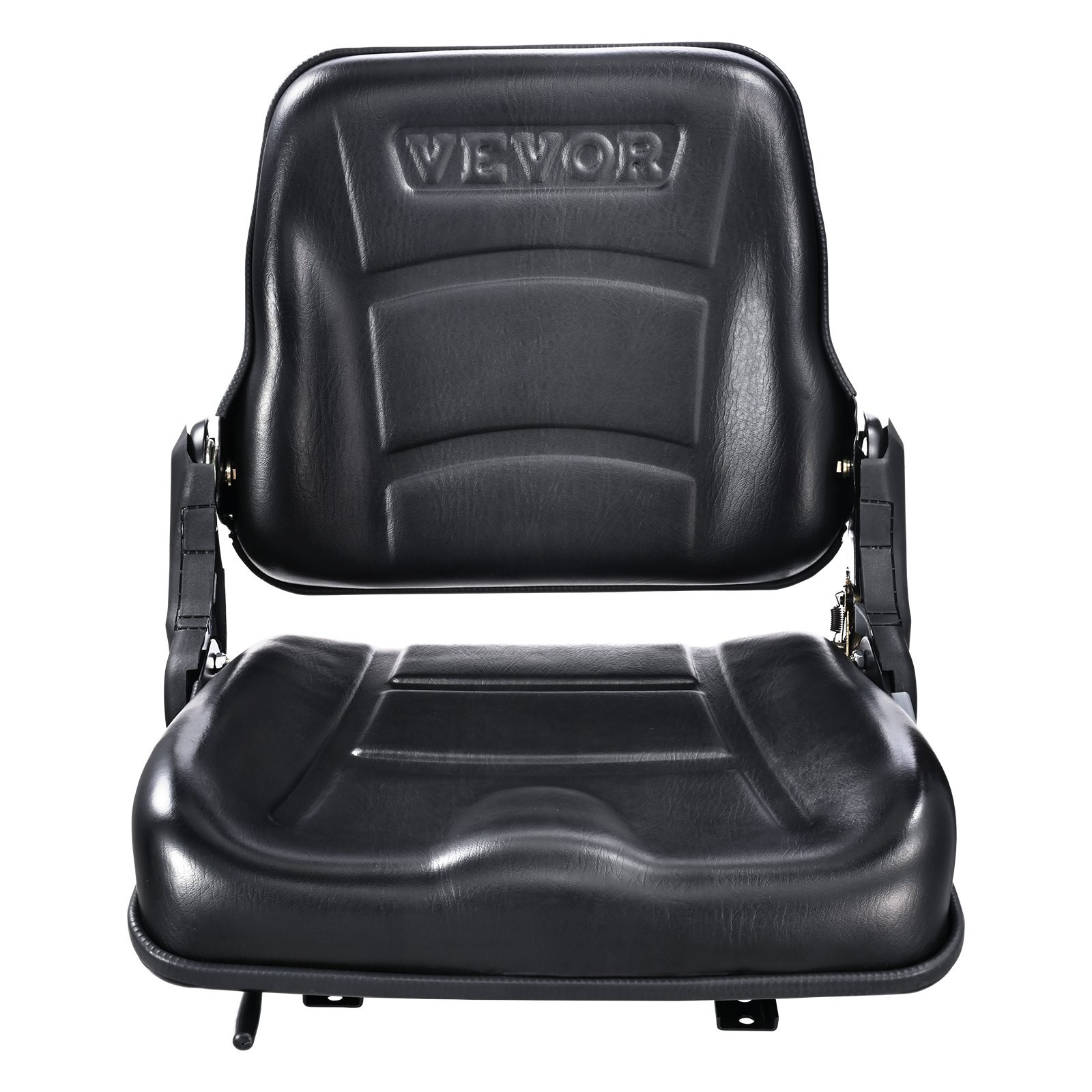 Universal Forklift Seat, Fold Down Tractor Seat with Adjustable Angle Back and M