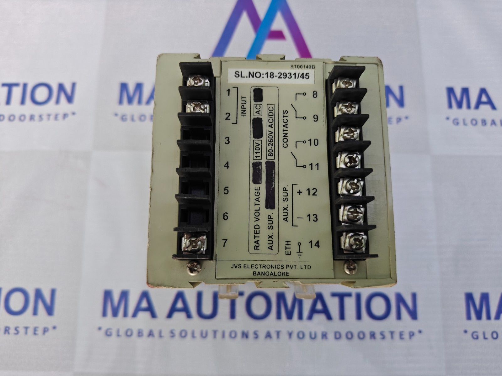 JVS Electronics JRV 962 Neutral Displacement Relay 80-260V AC/DC