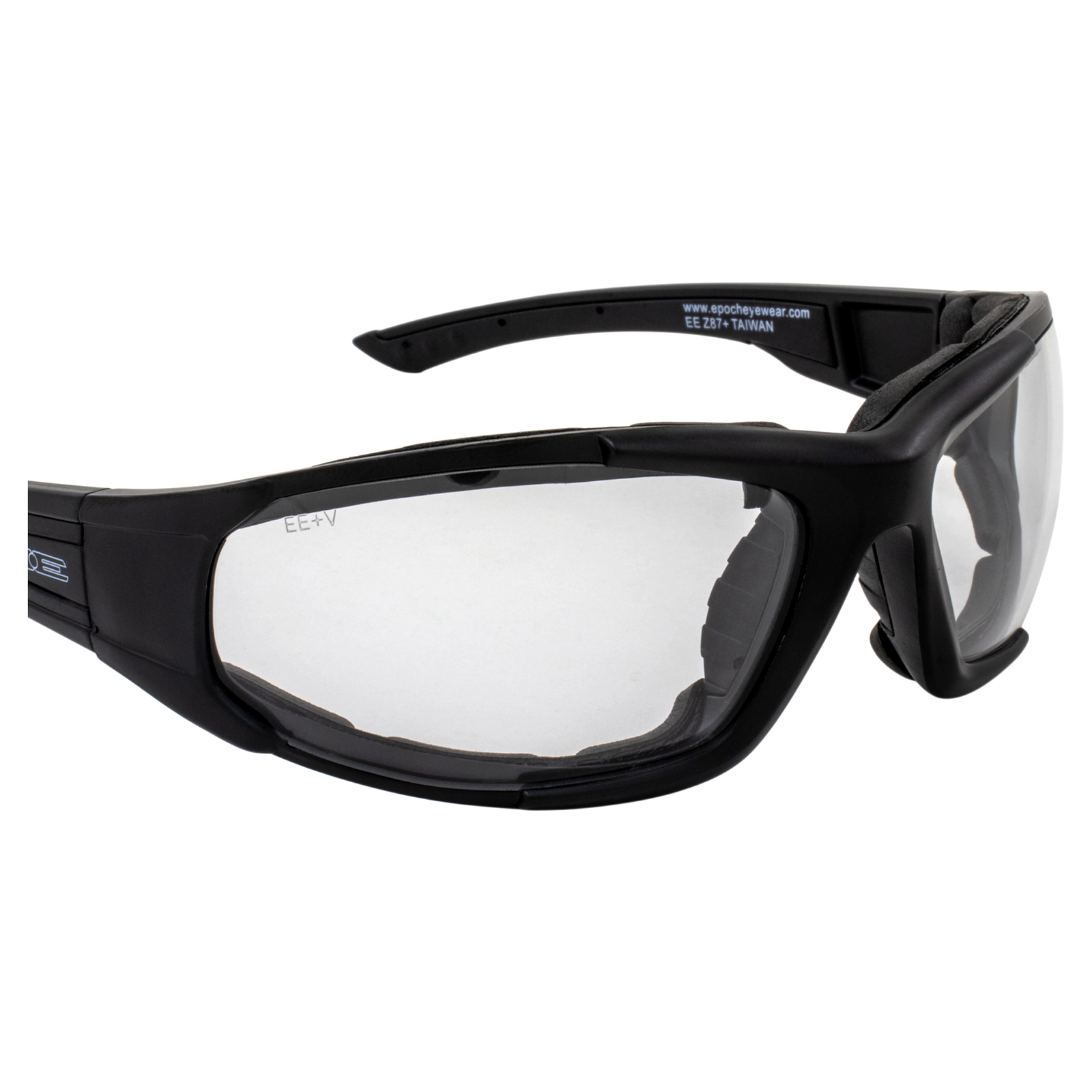 Epoch Eyewear Foam 2 Padded Glasses Black w/ Photochromic Clear to Smoke Lens