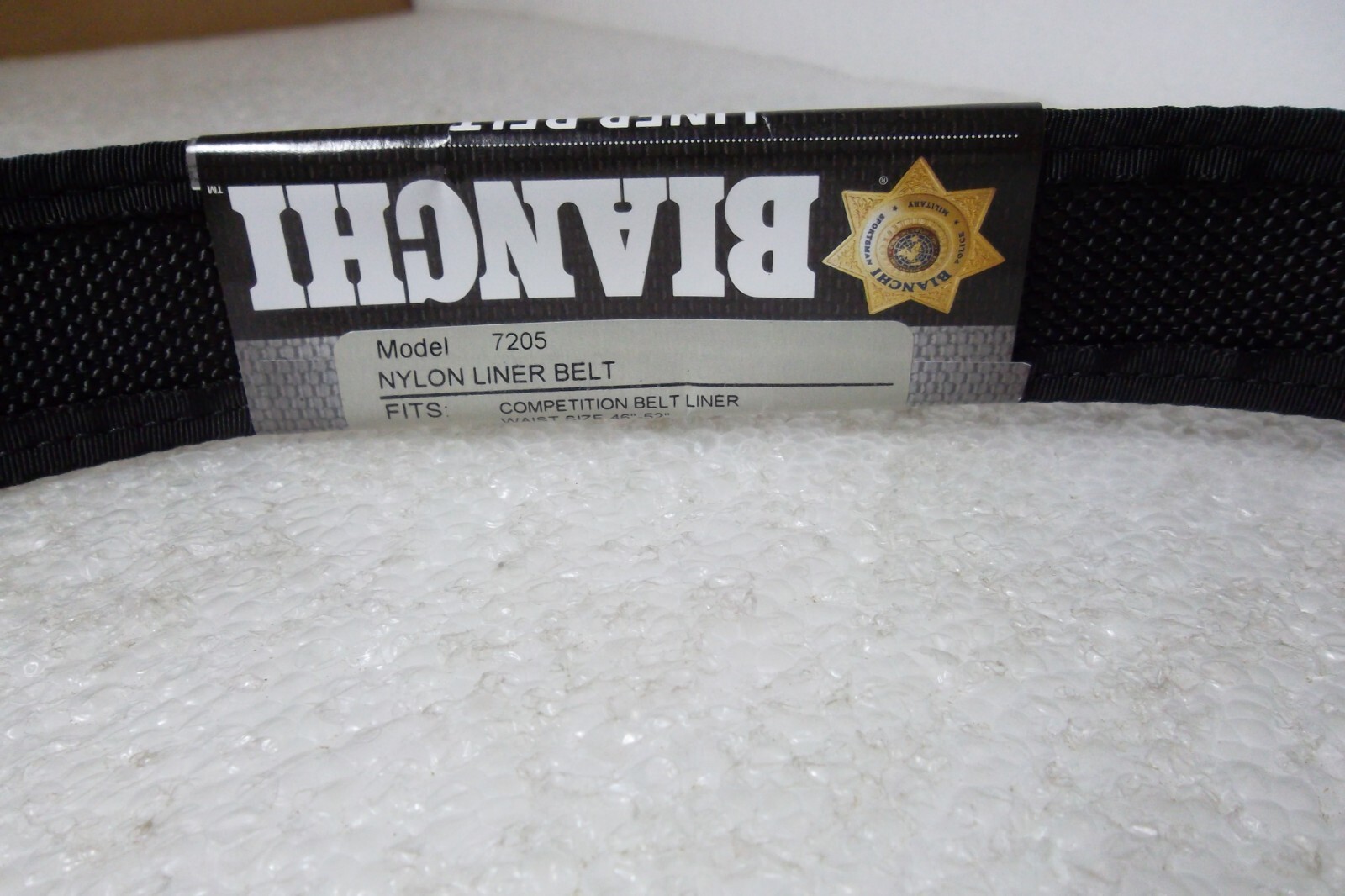 Bianchi 7205 Nylon Competition Liner Belt Police 28″-52″ 1.5″ Black 17709 NEW
