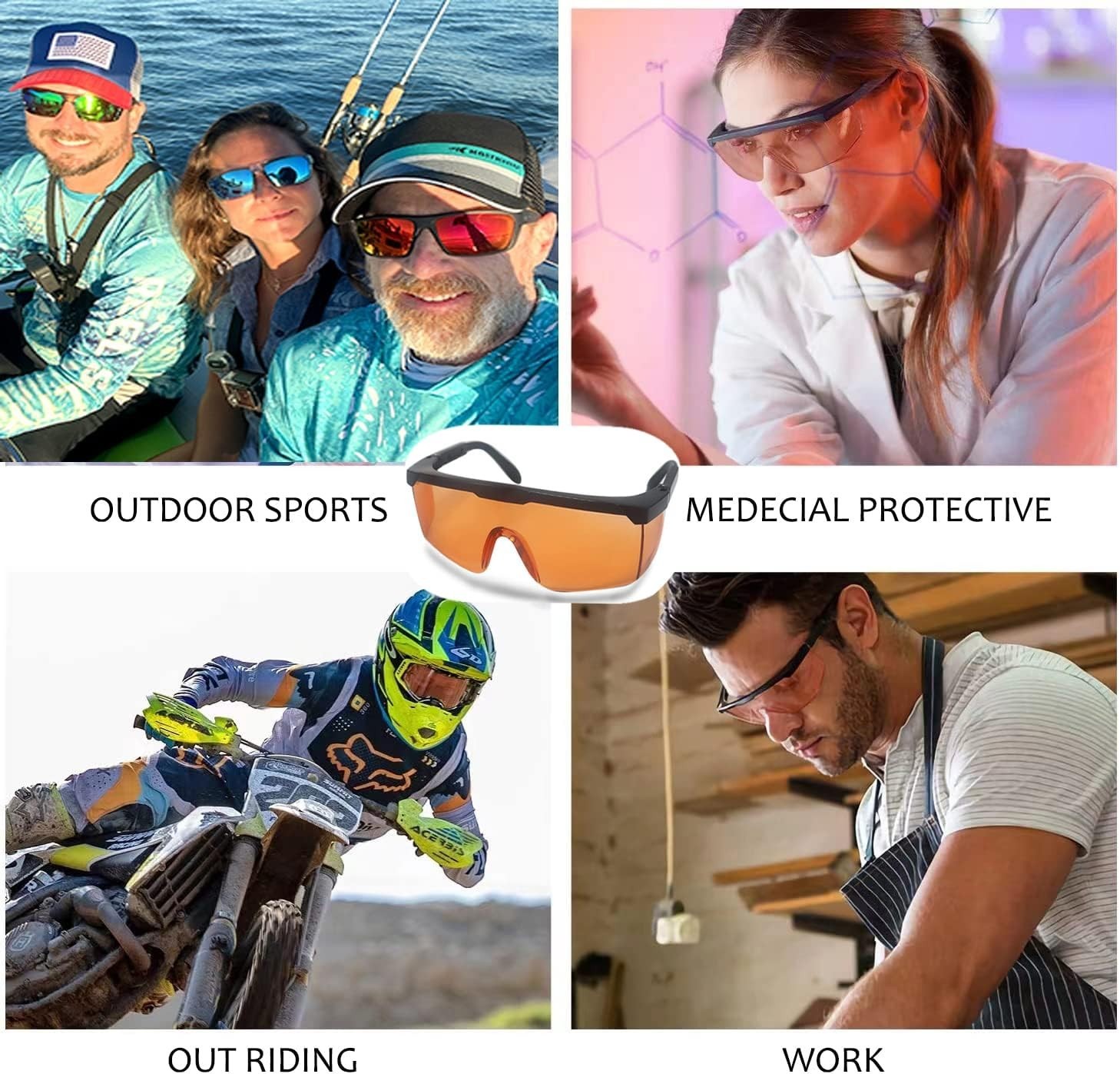 Casual ANSI Z87 Safety Glasses – Shatterproof & Blue Light Blocking Protection