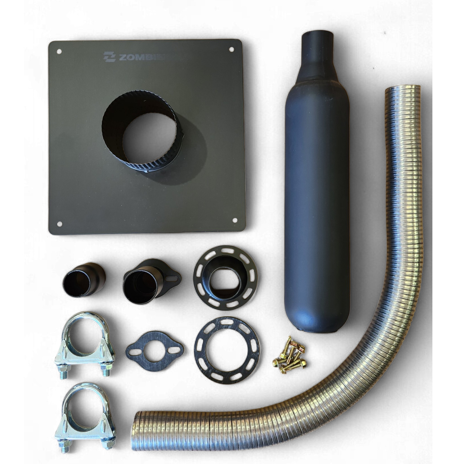 Generator Exhaust Extension Muffler w/Wall Mounting Kit – Universal Fit