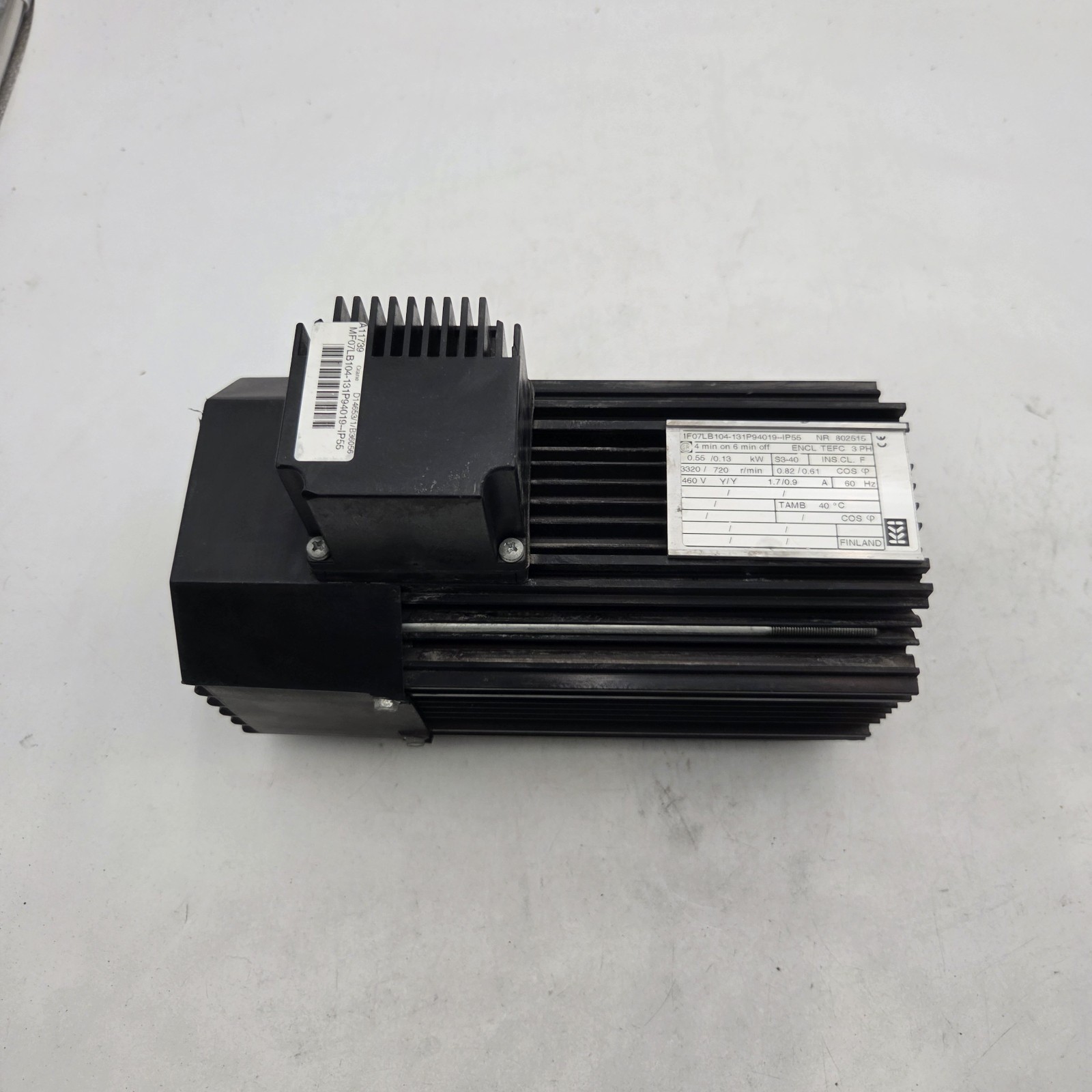Konecranes 1F07LB104-131P94019-IP55 3-Ph Crane Brake Motor 0.55/0.13kW 460V