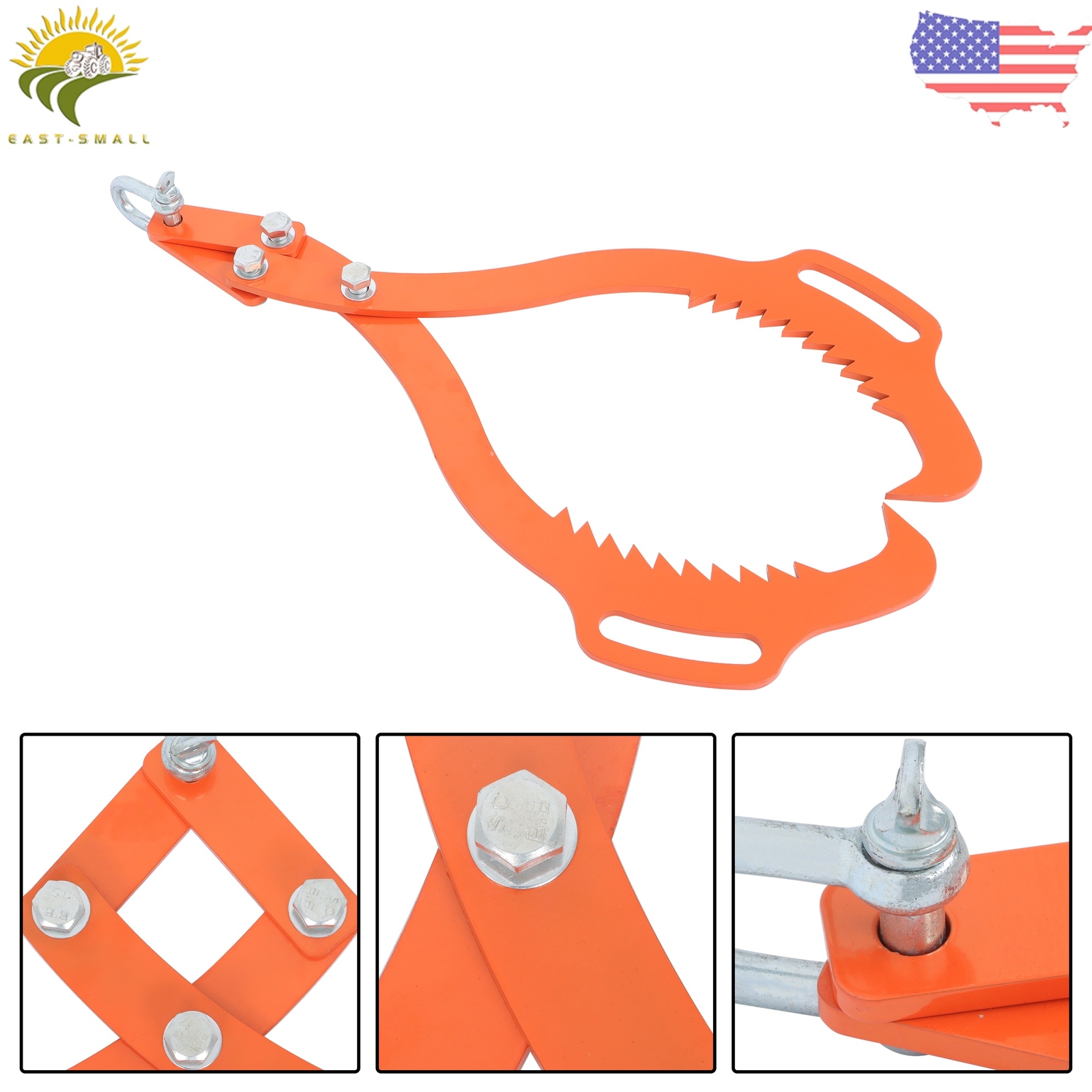 Heavy Duty 2 Claw Timber Log Lifting Logging Tongs Grabber Tong 28in Claw Hook