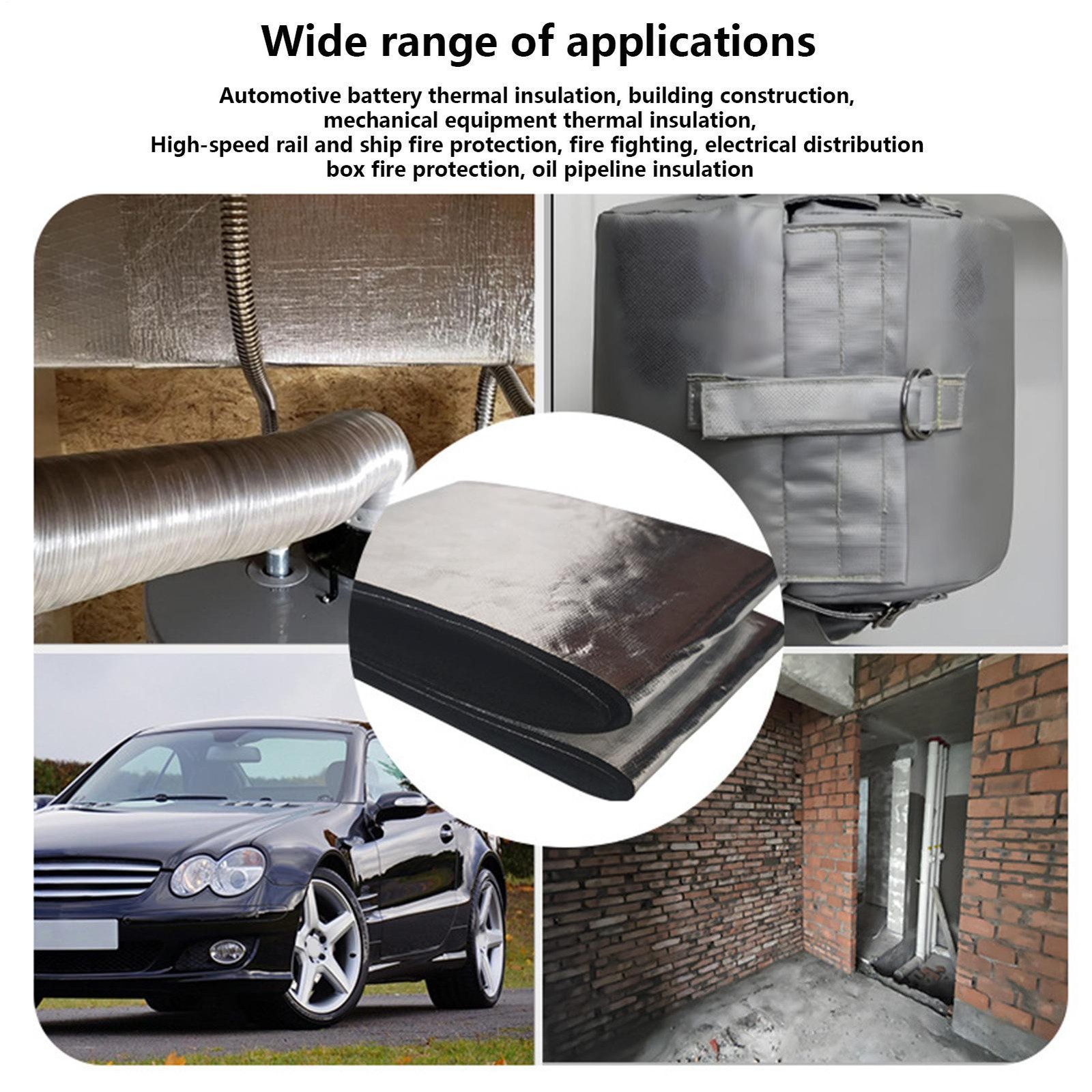 Car Battery Insulation Cover 40.16×7.09inch Fireproof Mat Insulation Wrap Shield