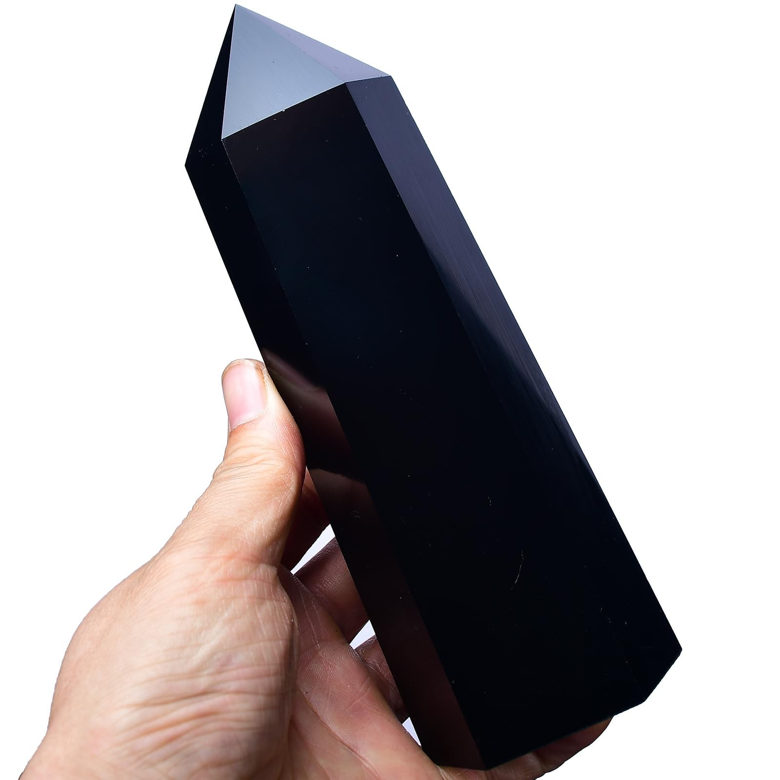Fzbhro Black Obsidian Towers Large Crystal Point Obelisk 6 Faceted Healing