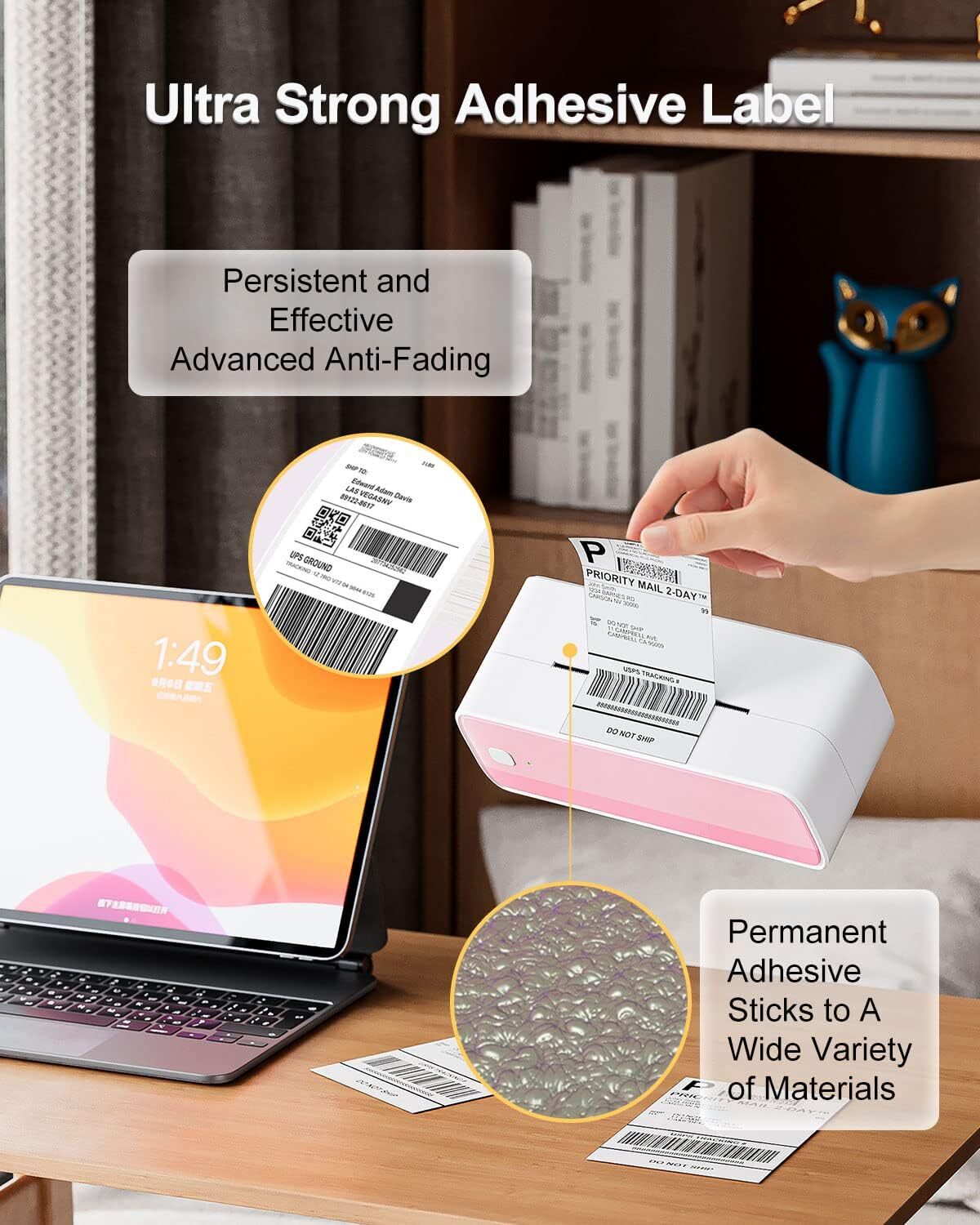 500/1000pcs 4×6 Direct Thermal Shipping Label Compatible with PHOMEMO/MUNBYN Lot