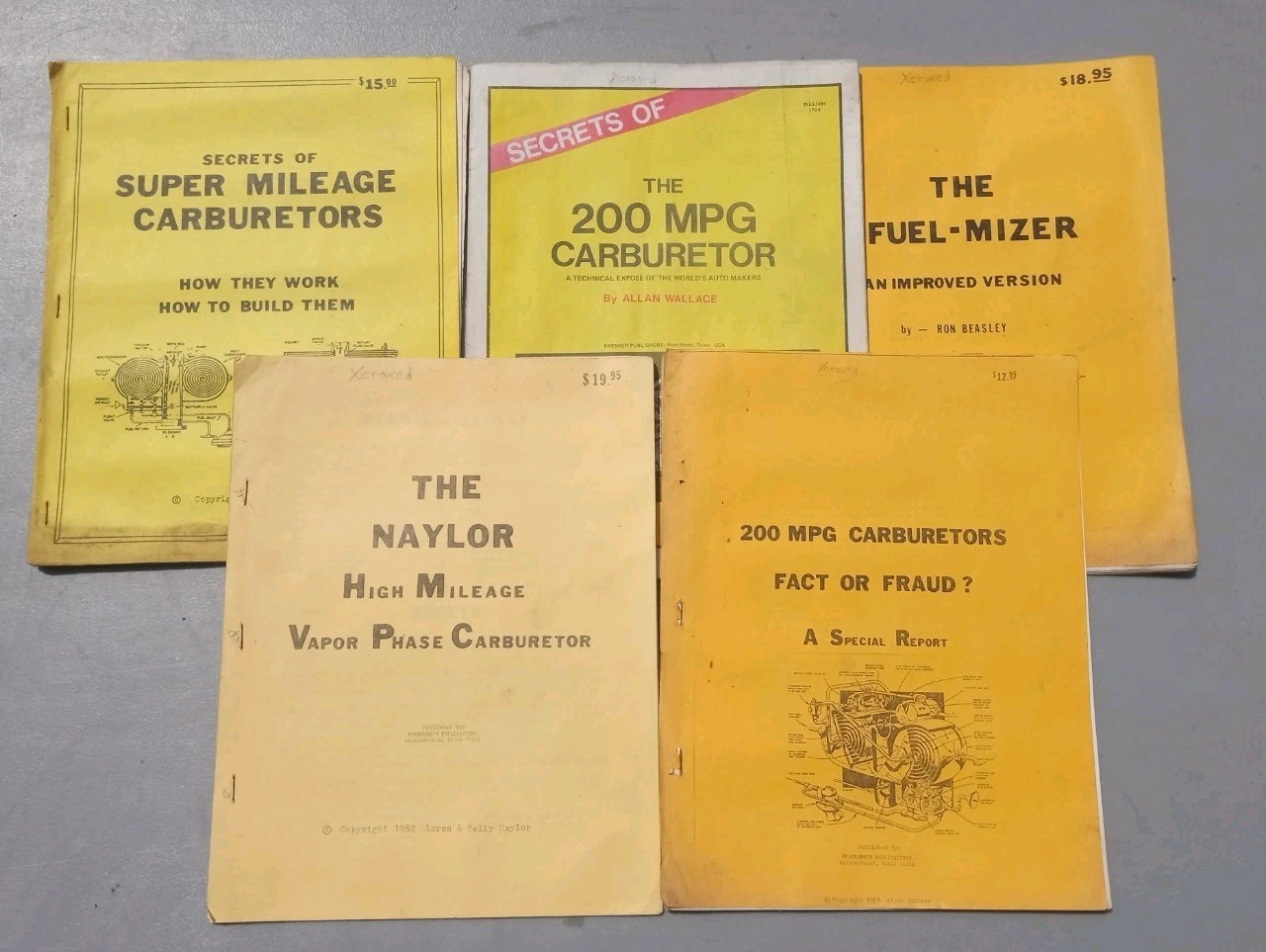 Secrets of the 200 MPG Carburetor Manual Allan Wallace 1980 Collection Original