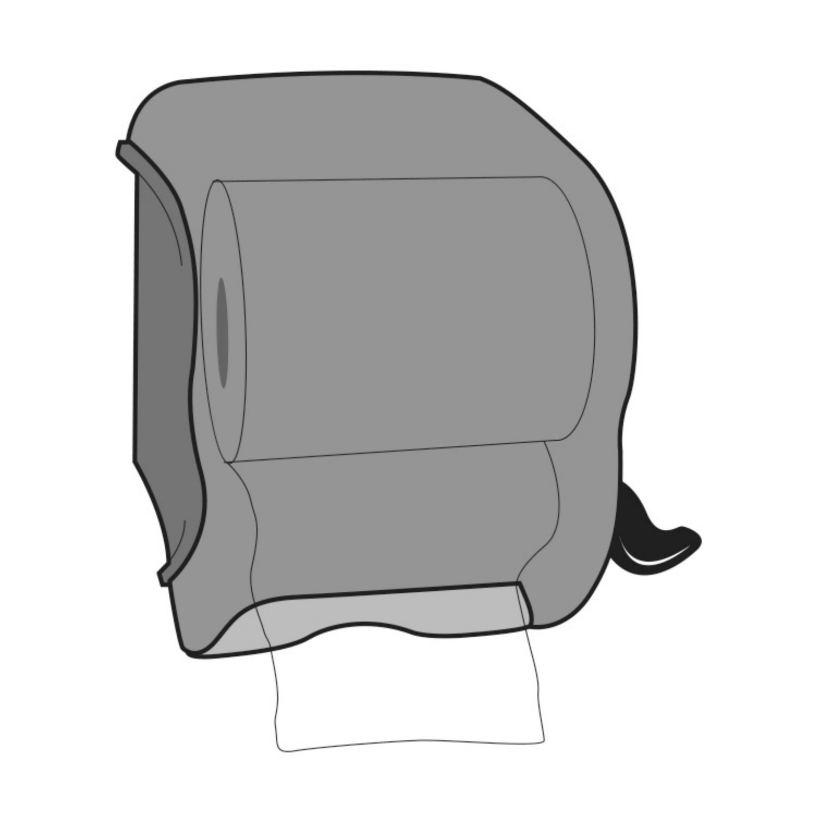 Wall-Mounted Paper Towel Dispenser – Universal Fit for All Core Sizes, Black Pea