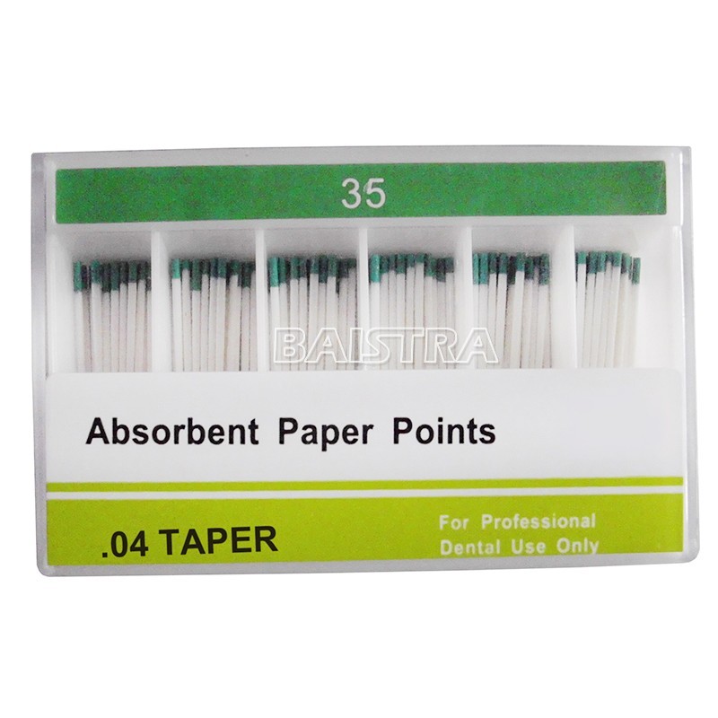AZDENT Dental Endo Absorbent Paper Points Cotton Fiber Taper .02/.04/.06 15#-40#