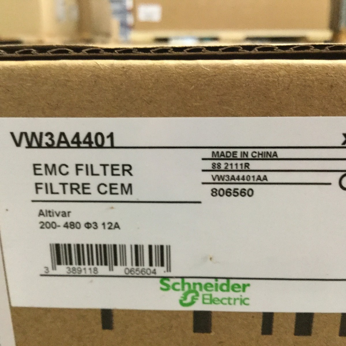 Schneider Electric VW3A4401 S2 EMC Footprint Filter New NFP Sealed