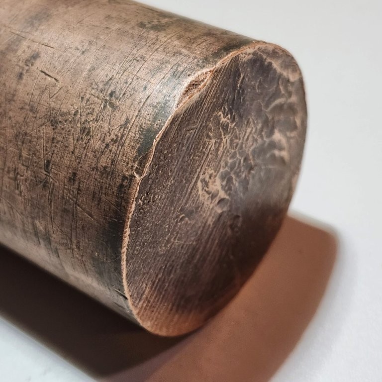 2-1/4″ x 16″ Copper Round Bar Stock New Old Stock as Shown Weight of 20.50 Lbs.
