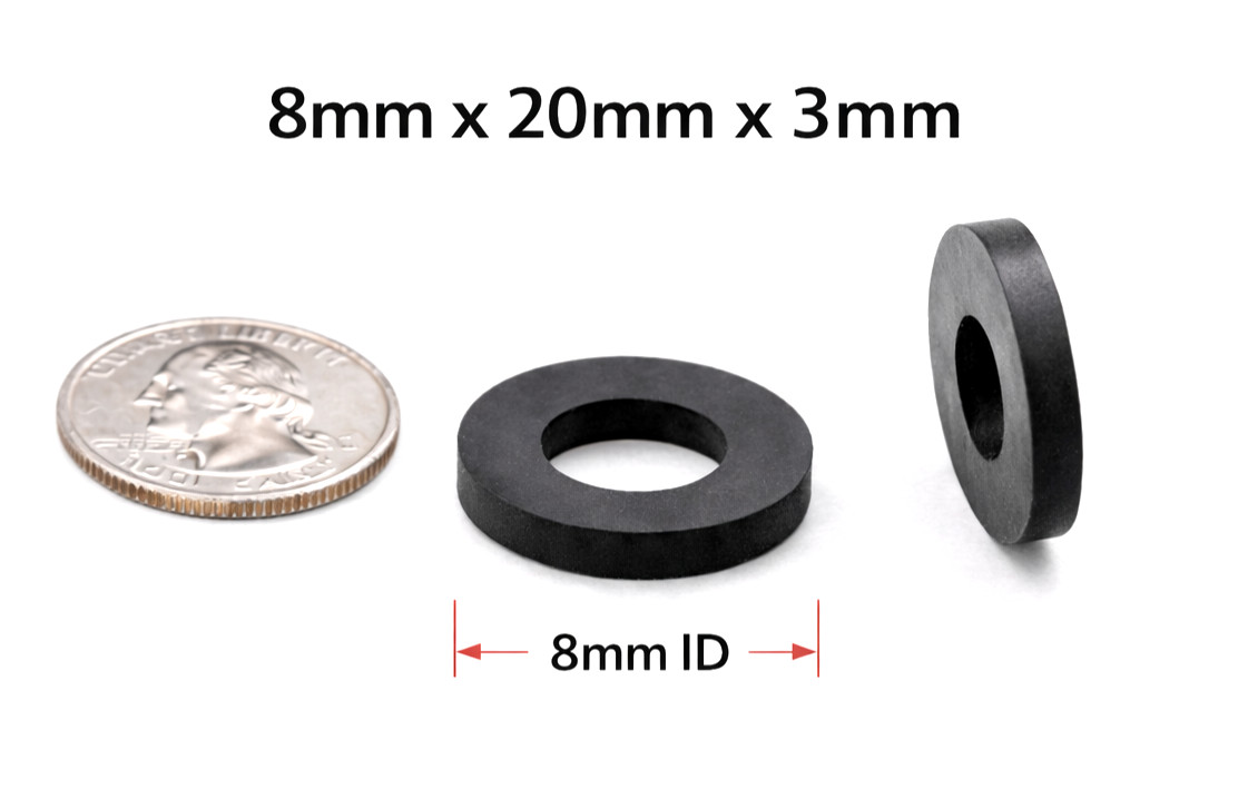 8mm ID x 20mm OD x 3mm NBR Rubber Flat Washers Foreign Auto Motorcycle Repair