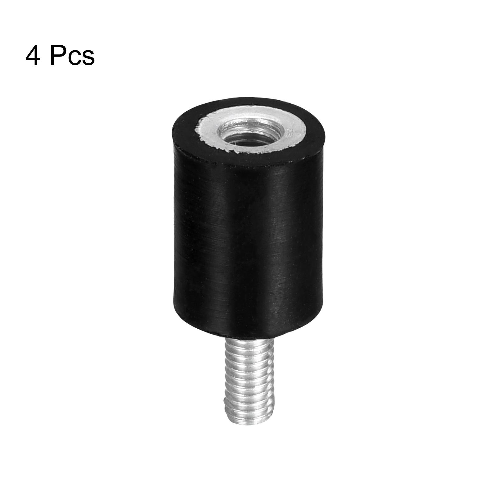 4pcs Rubber Mounts M6 Male/Female Vibration Isolator Shock Absorber D20mmxH30mm