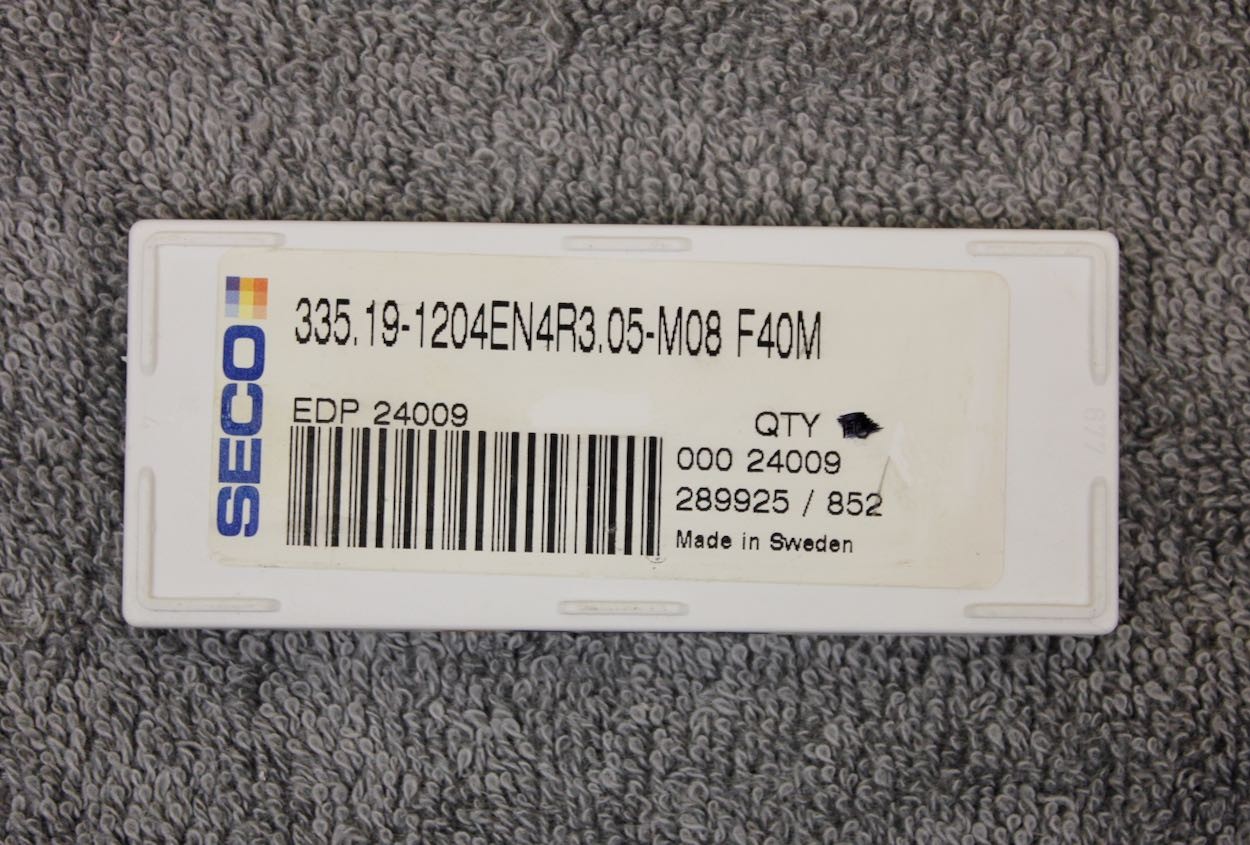 8 Seco 335.19-1204EN4R3.05-M08 F40M Carbide Inserts EDP 24009 New Surplus