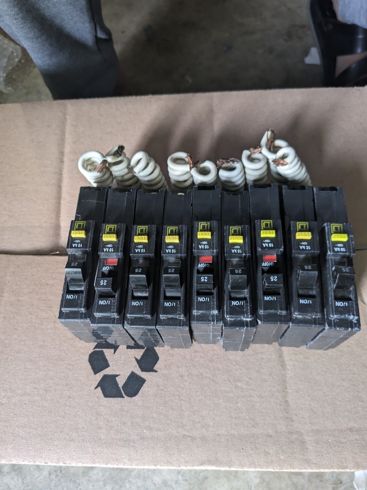 50 PC of QO125 GFI Square D Circuit Breaker used