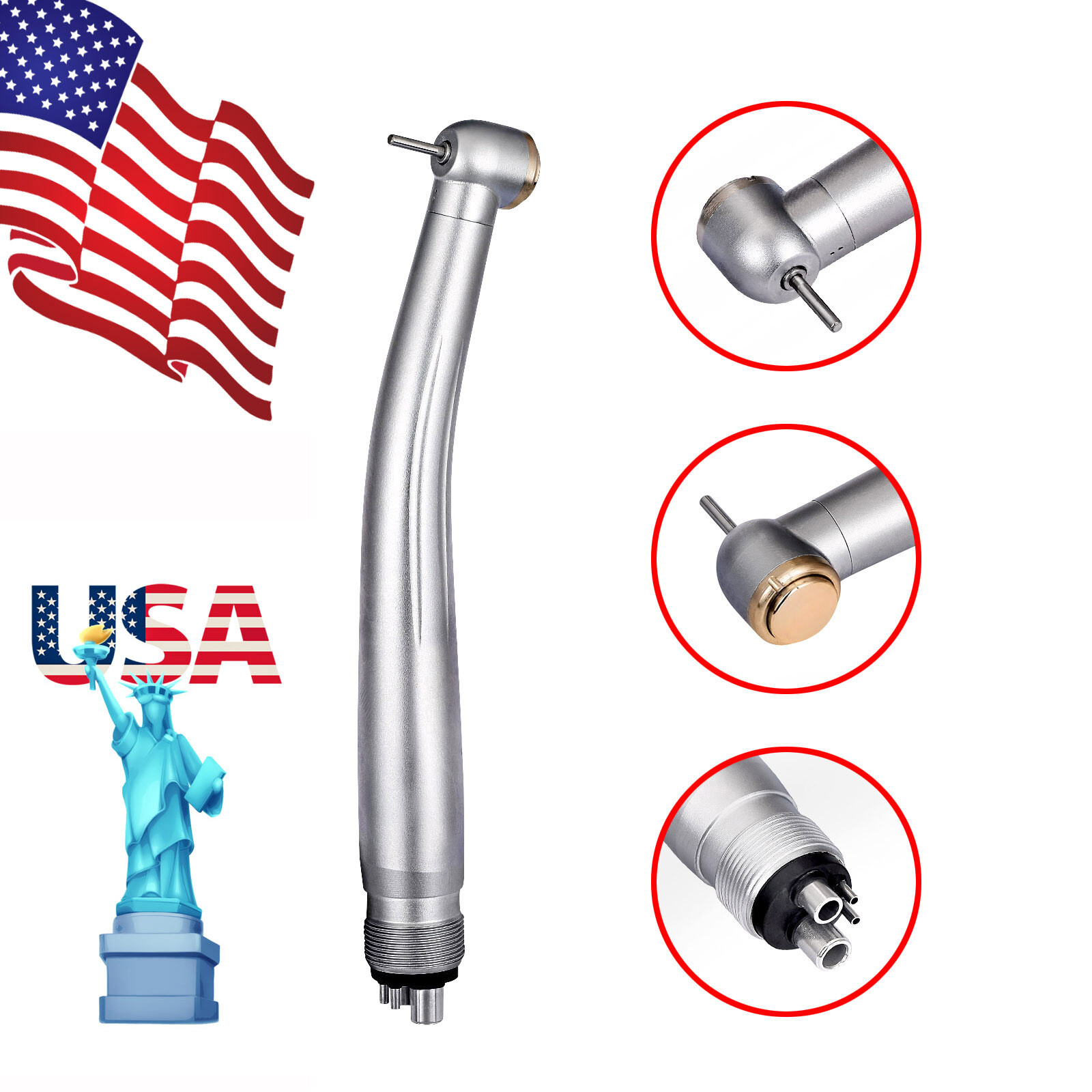 NSK STYLE 10* Dental High Fast Speed Handpiece Standard Head Push Button 4-Hole