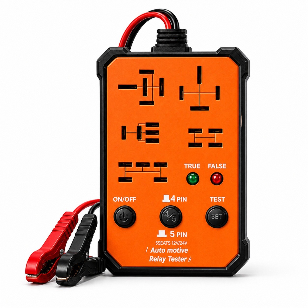 2026 Upgraded Relay Tester 12V 24V 4/5 Pin Car Diagnostic Tool LED Indicator