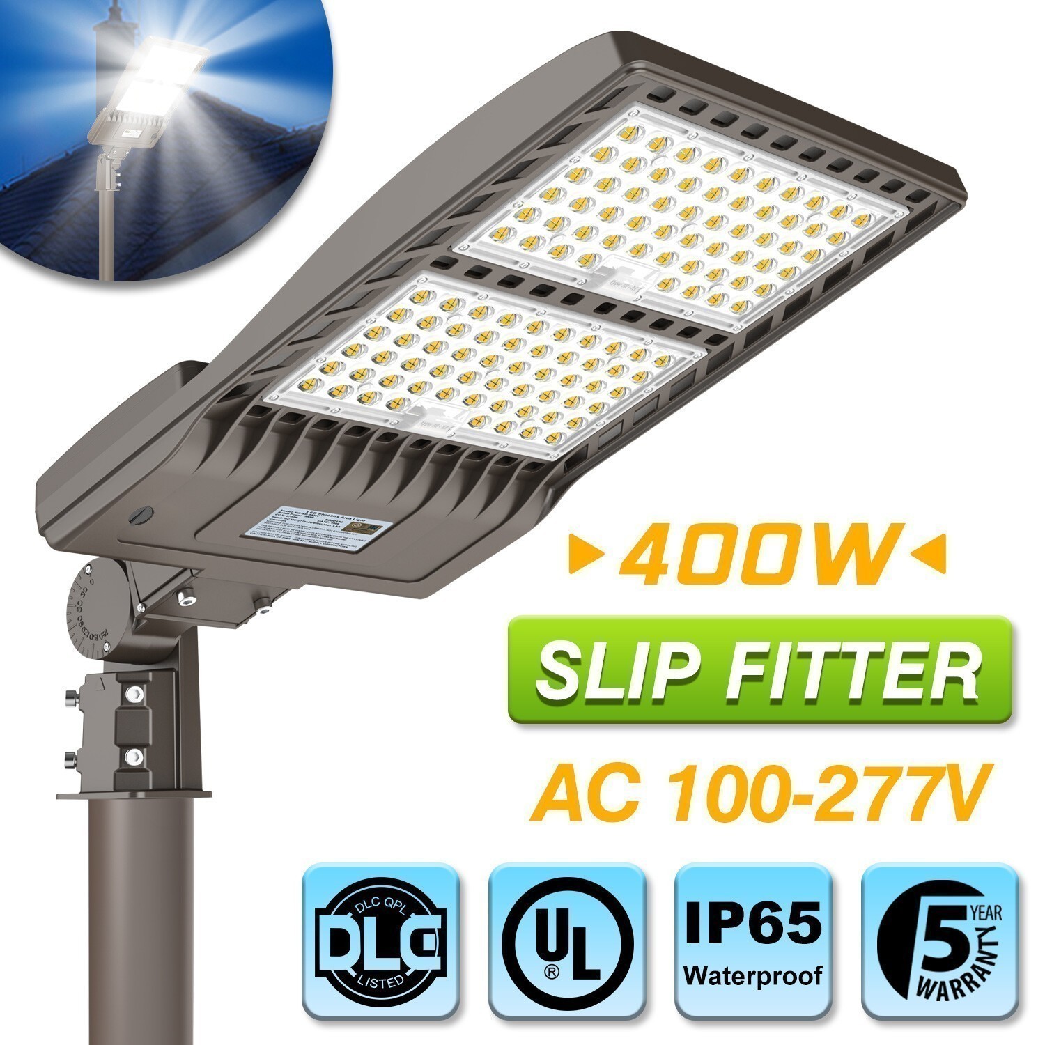 400W LED Parking Lot Light 56000 Lumen,Flood Light Outdoor Street Stadium Light