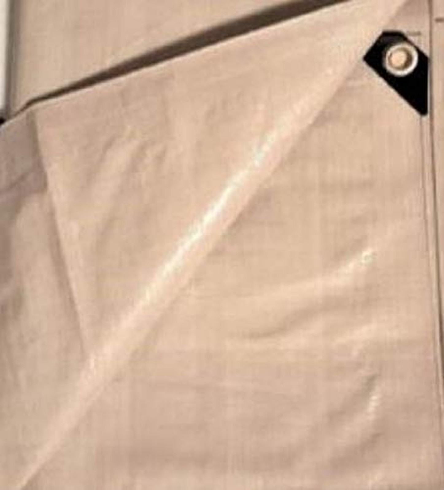 6′ x 10′ Tan Beige Heavy Duty Waterproof 12 mil Poly Tarp with Grommets (Fini…