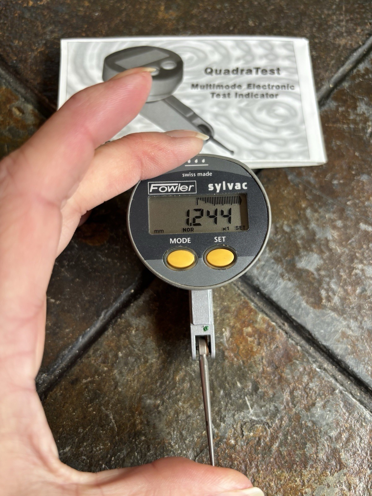 Fowler Sylvac Quadra Test Swiss Digital Test Indicator 0.040″/1mm 905.4322.11