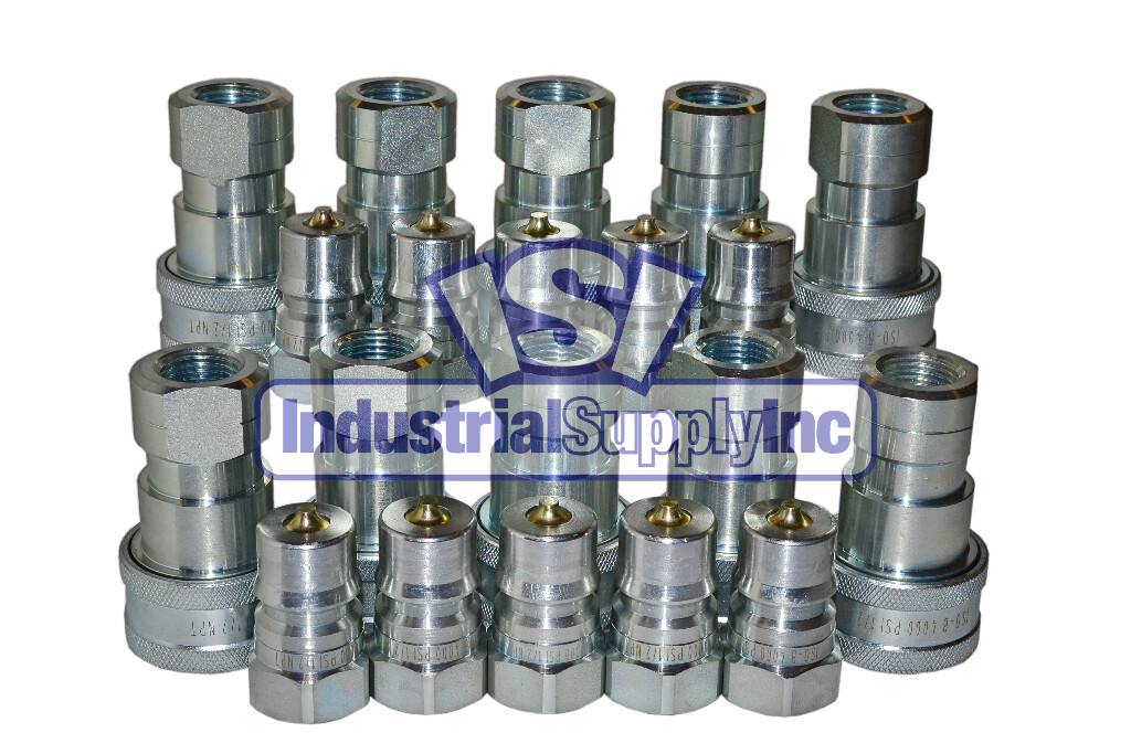Quick Coupler | ISO 7241-1 B | 1/2″ NPT Pipe Threads | Complete Set | 10 PK
