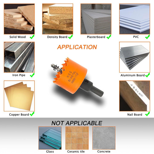1-7/8 Inch Hole Saw with Arbor for Wood Metal Plastic, 1.875 in, Orange