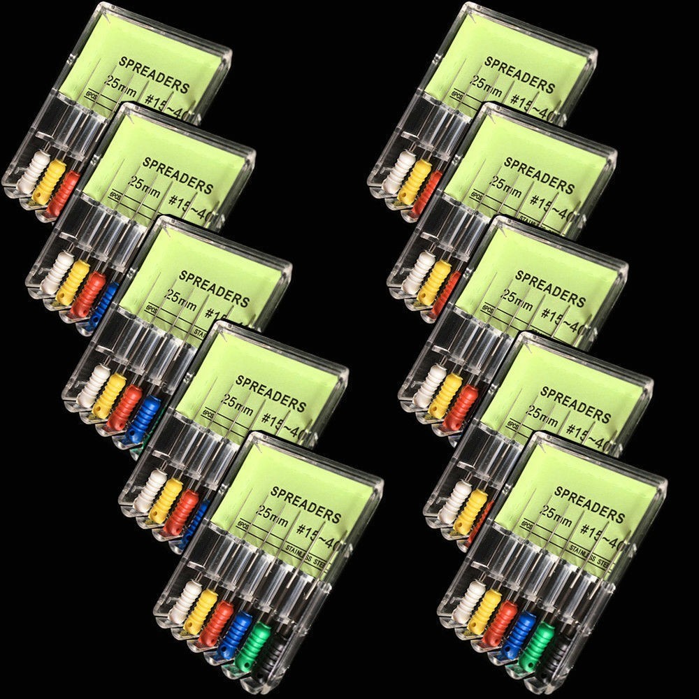 Dental Endo Finger Spreader 21/25mm,Root Canal Files Hand Use Assorted 6/Box