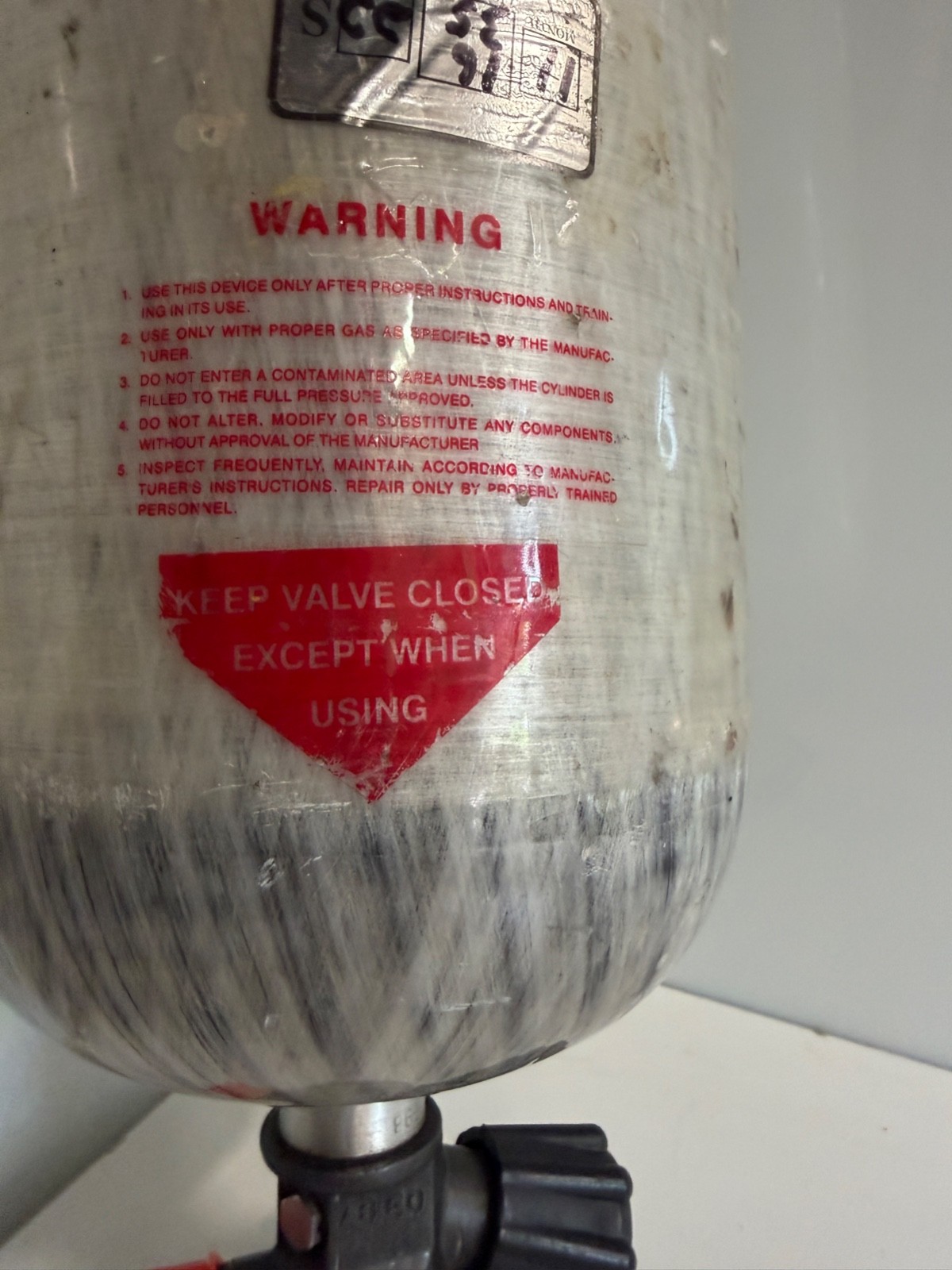 Worthington Ind TC-3CCM-152 Firefighter SCBA Cylinder Air Tank W SCOTT Valve