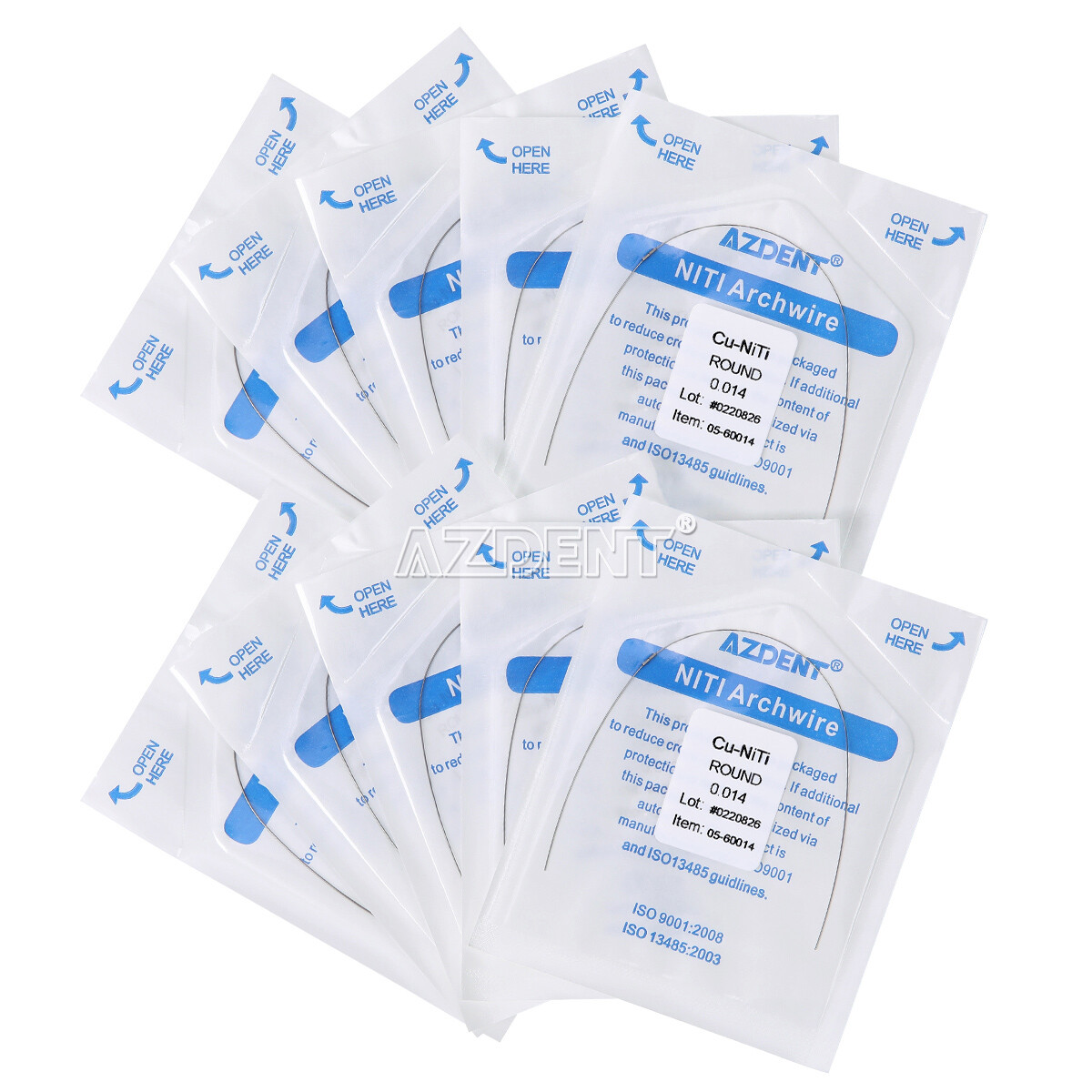 Dental Ortho Super Elastic Cu-Ni-Ti Arch Wires W/Stops Round/Rectangular Damon