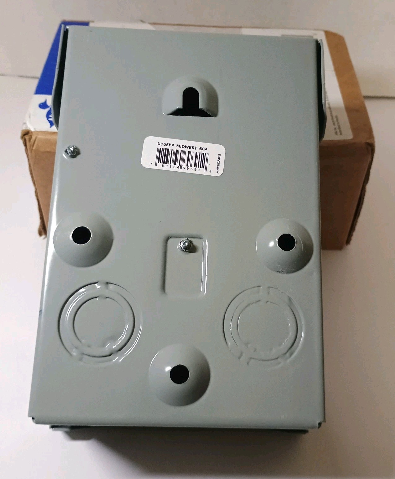 Midwest U065PP 60A 240V 1 Phase NEMA 3R Non-Fuse AC Disconnect (Incomplete Box)
