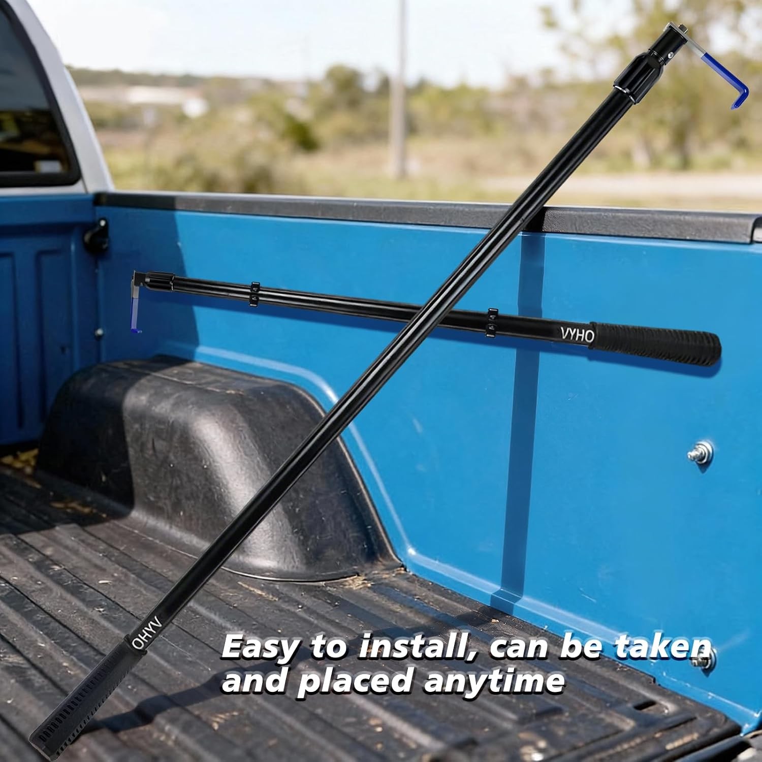 6.5FT Truck Cargo Grabber, 300lb Pull, Aluminum Alloy, Gen 2 Black