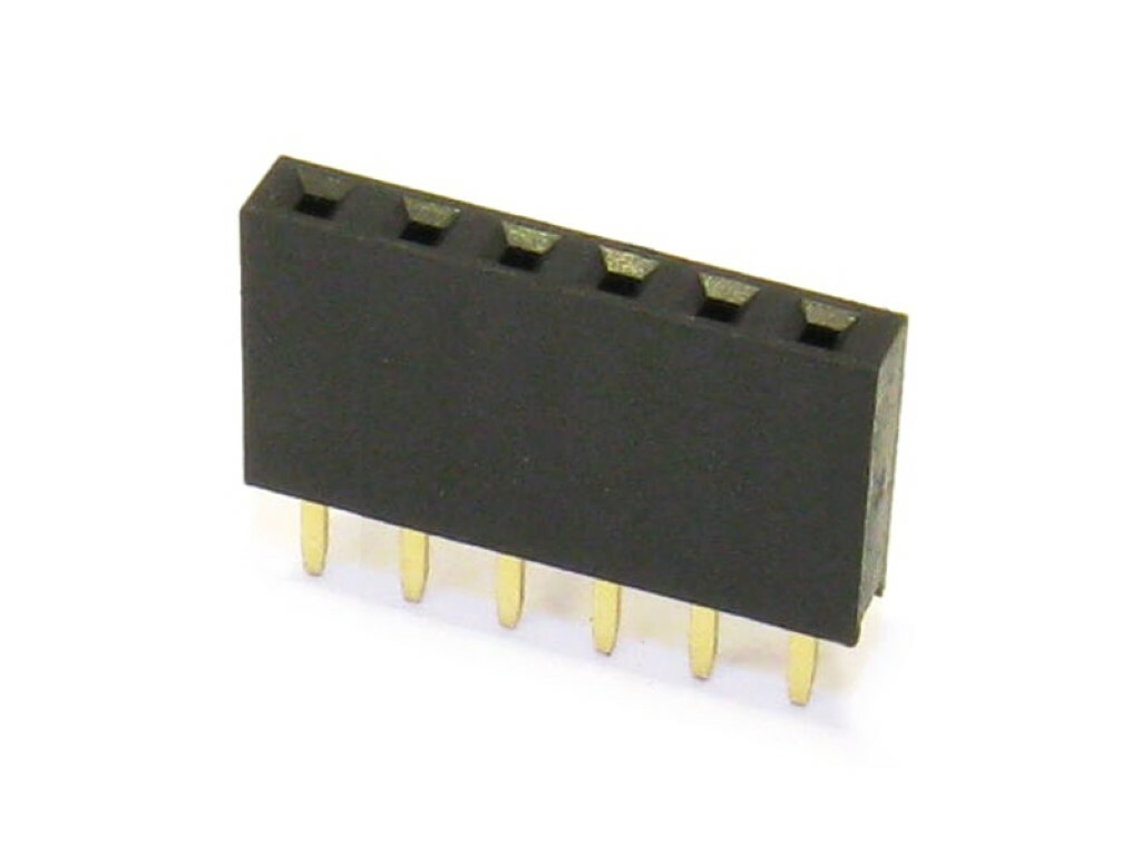 10Pcs 2.54mm Pitch 0.1 1×8 8 Pin 8p Female Dupont Header Thru Hole Headers 10x