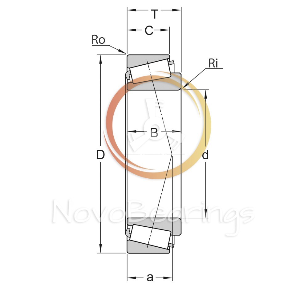 4T-LM11949/LM11910 Tapered Roller Bearing 19,05×45,237×15,494 mm by NTN brand