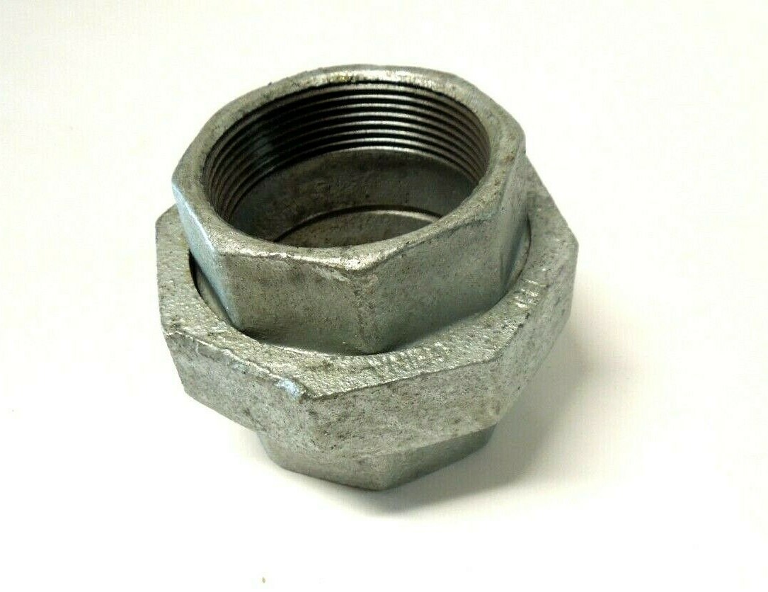 4″ 150 Threaded NPT Union Galvanized Malleable Iron Pipe Fitting <MI04134G1